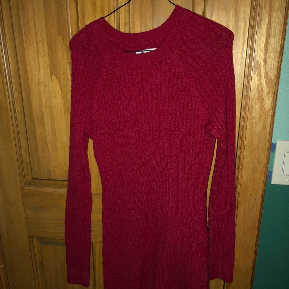 Red hollister sweater dress
